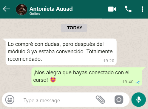 Plataforma virtual del curso Método K7 de Manifestación con acceso online.