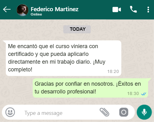 Profesora del curso de estimulación temprana Hotmart