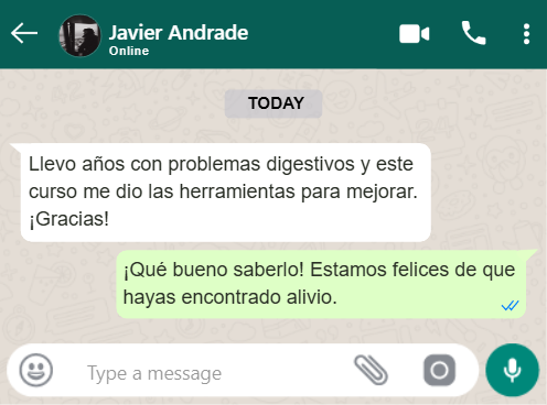 Curso en línea sobre salud digestiva